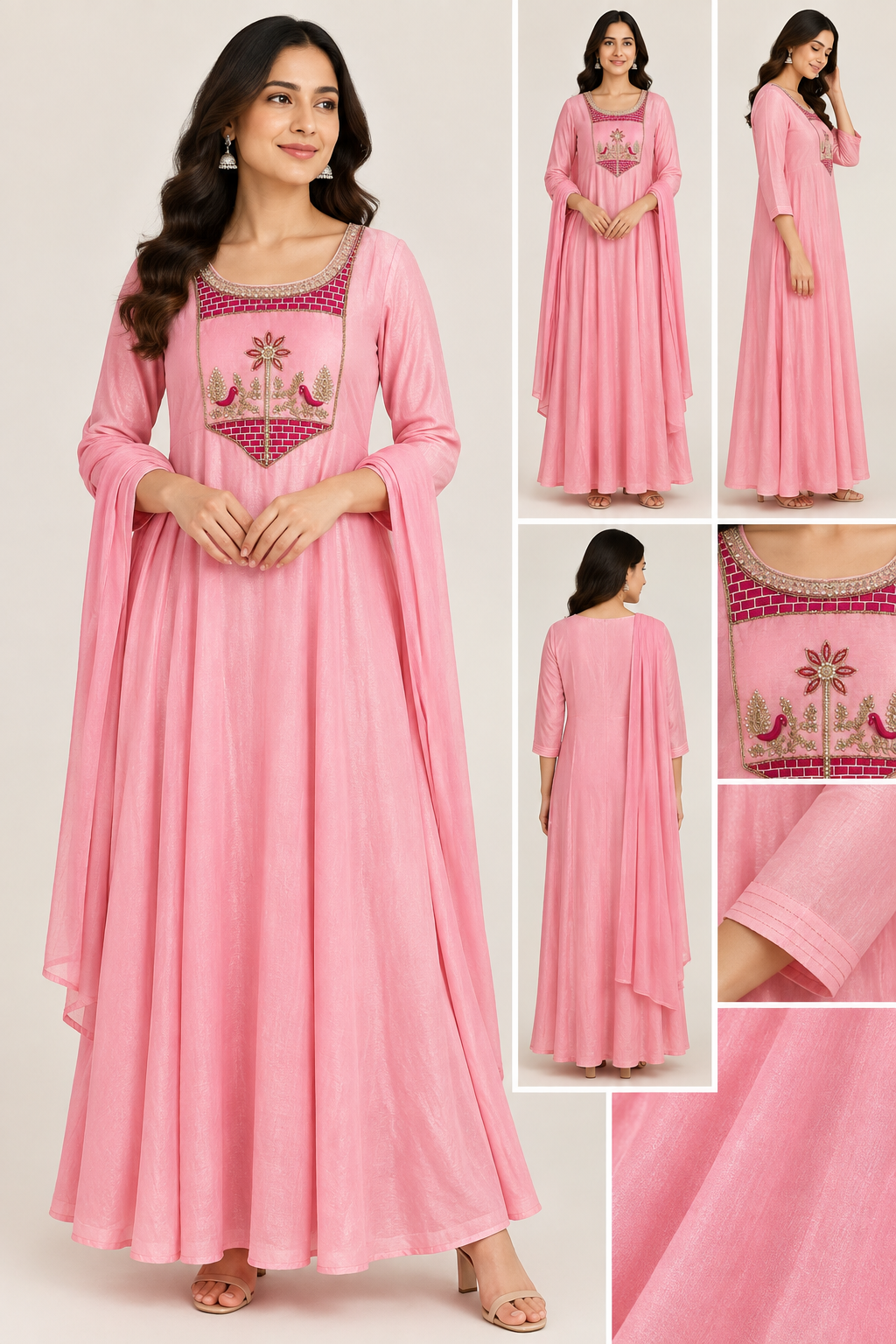 Pure Mul Chanderi Cotton Kurta Set