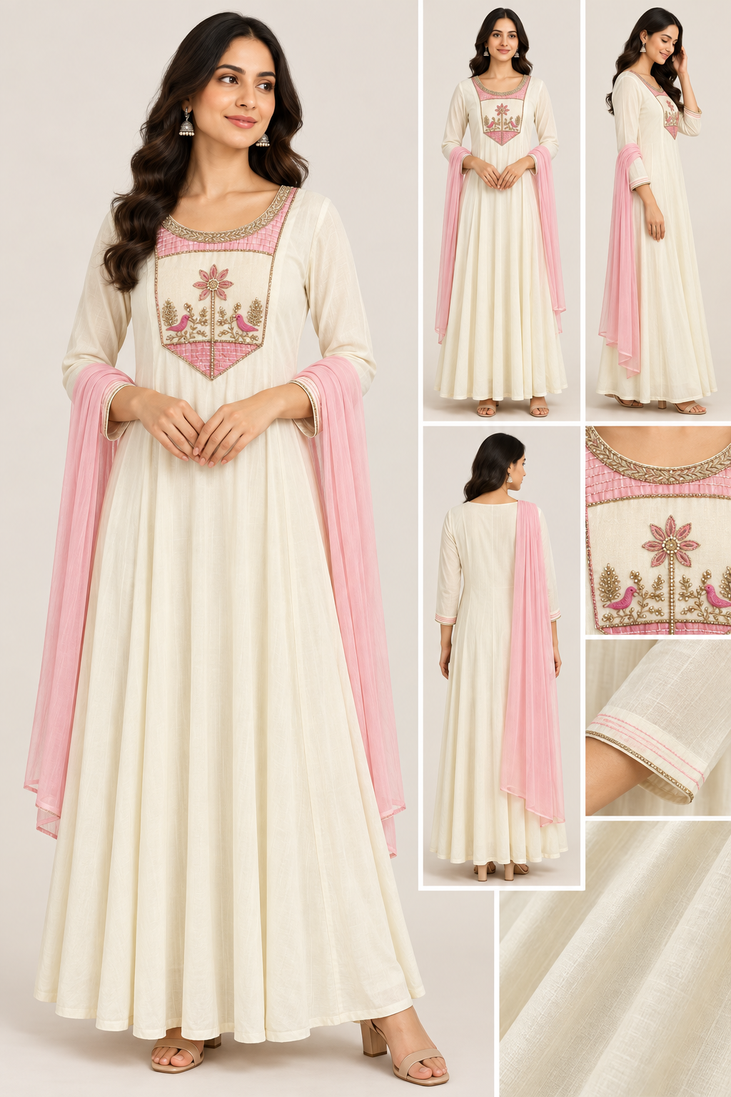 Pure Mul Chanderi Cotton Kurta Set