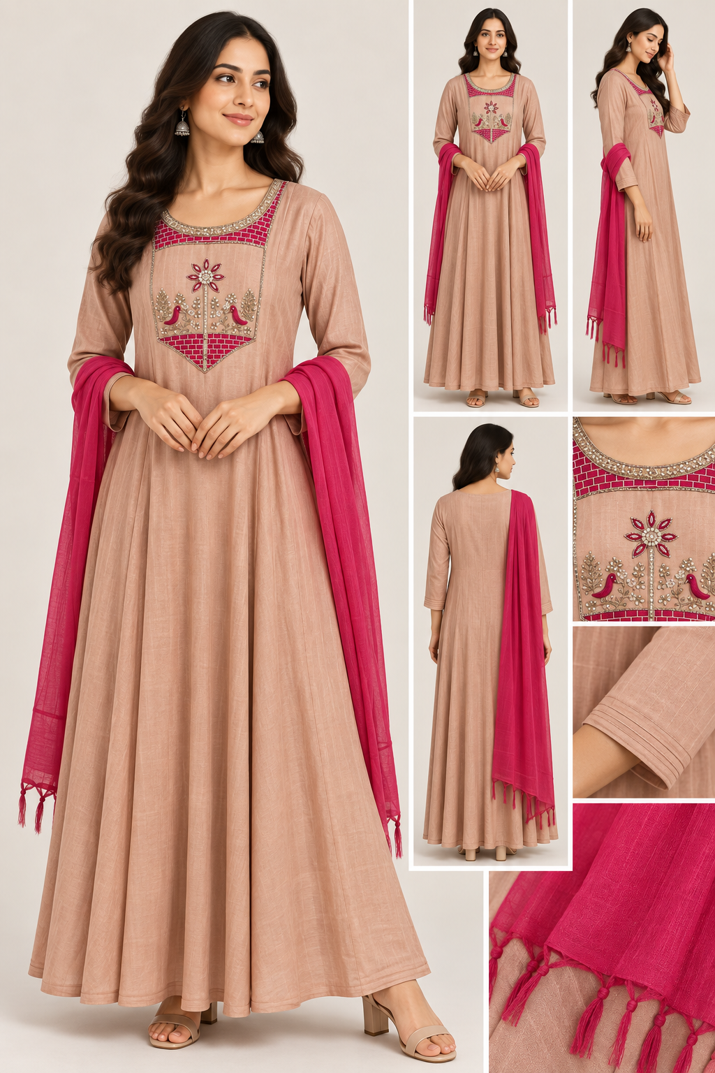 Pure Mul Chanderi Cotton Kurta Set