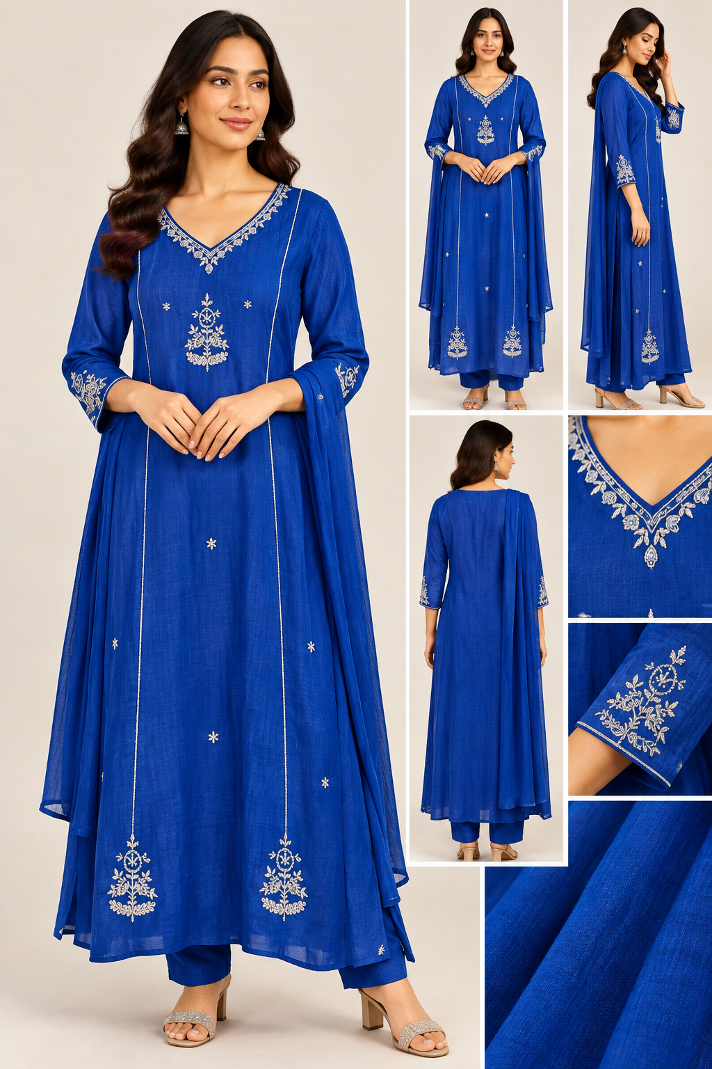 Pure Mul Chanderi Cotton Kurta Set