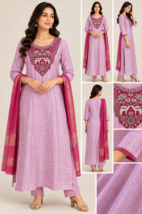 Premium Shimmer Tissue Kurta Set